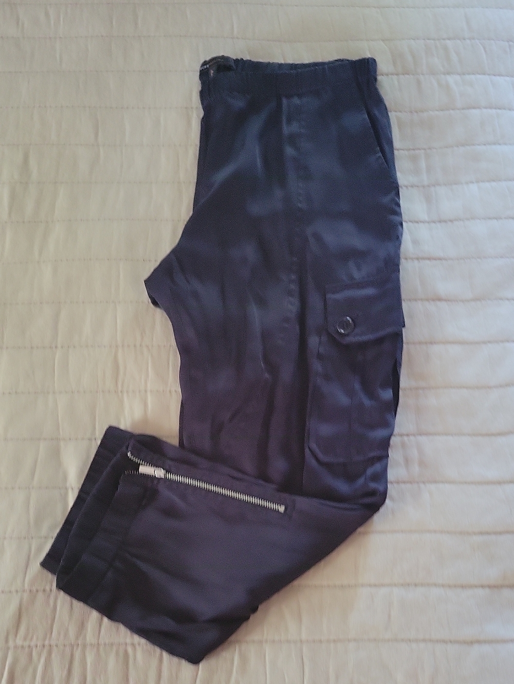 BCBG MAXAZRIA SILK Cargo Jogger Pants